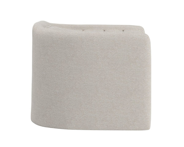Sunpan BIRRIT Swivel Armchair - Contemporary Comfort in Alaska Greige Fabric with 360° Movement & Style 111738