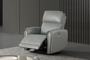 English Elm Contemporary Power Recliner with Plush High-Density Foam, Soft Track Arms, Hardwood Frame, Oversized Seat Gray 31 L x 36 W x 27 H B2741P395247