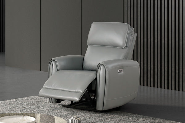 English Elm Contemporary Power Recliner with Plush High-Density Foam, Soft Track Arms, Hardwood Frame, Oversized Seat Gray 31 L x 36 W x 27 H B2741P395247