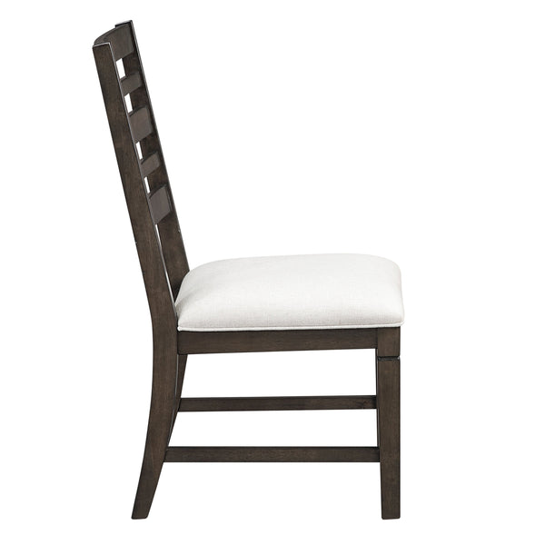 English Elm Classic Wood Upholstered Side Chair Set of 2 with Dark Finish, Sturdy 250lb Capacity, Comfortable Seating Espresso 40.5 L x 21 W x 13 H B011P348872