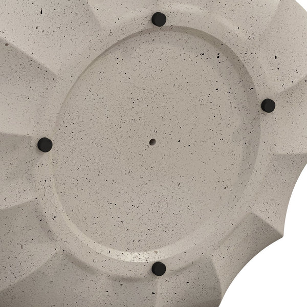 English Elm 35.43" Modern Waterproof Cement Coffee Table – Durable MgO Design, 220lb Capacity, Indoor & Outdoor Stylish Centerpiece White W757P246394