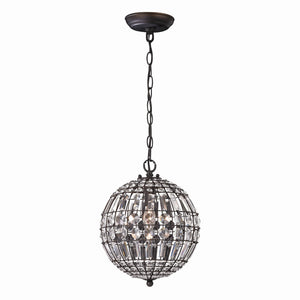 Talgarth 10.25'' Wide 1-Light Mini Pendant - Dark Bronze 122-015 Elk Home