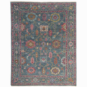 Capel Rugs Verve Oushak Area Rug - Energetic Elan Collection With Lively Patterns And Unexpected Accents Berry Multi, Purple 100% Wool 1220rs02060900450