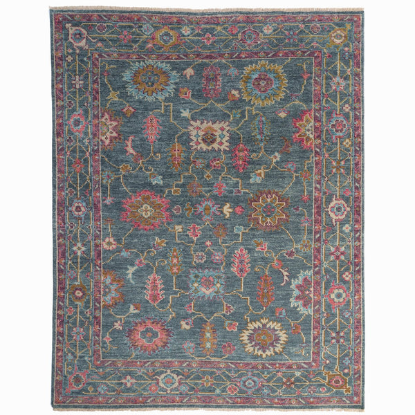 Capel Rugs Verve Oushak Area Rug - Energetic Elan Collection With Lively Patterns And Unexpected Accents Berry Multi, Purple 100% Wool 1220rs02060900450
