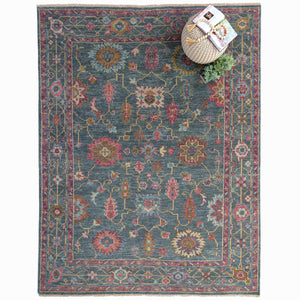 Capel Rugs Verve Oushak Area Rug - Energetic Elan Collection With Lively Patterns And Unexpected Accents Berry Multi, Purple 100% Wool 1220rs02060900450