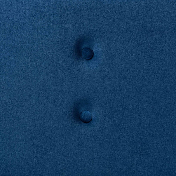 Baxton Studio Baxton Studio Caine Navy Blue Velvet Storage Bench with Dark Wood Frame - Modern Elegance & Comfort FZD020108-Navy Blue Velvet-Bench