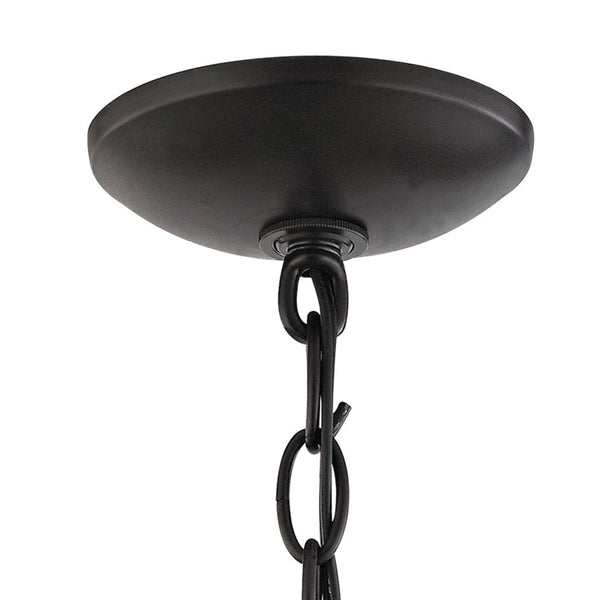 Thomas Lighting Conway Opaque Glass Pendant Light for Dining Rooms and Kitchen Islands with Nickel Frame 15 inches Oil Rubbed Bronze 1221PL/10