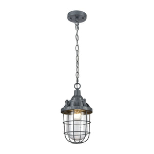 Steel Trap 6'' Wide 1-Light Mini Pendant - Gray 1223-004 Elk Home