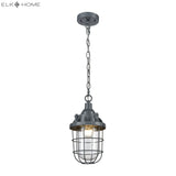 Steel Trap 6'' Wide 1-Light Mini Pendant - Gray 1223-004 Elk Home