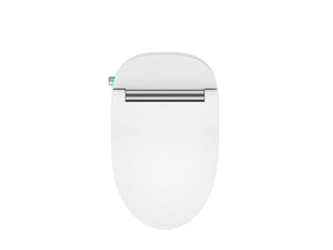 English Elm Smart toilet One-Piece Elongated Heated Seat with Foot Sensor, Dual Flush, Auto-LED Night Light, IPX4 Waterproof and Soft-Close Comfort Bowl (White) N753P222587W