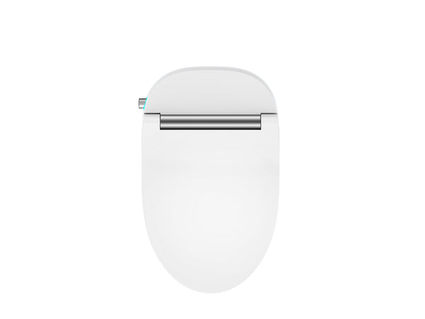 English Elm Smart toilet One-Piece Elongated Heated Seat with Foot Sensor, Dual Flush, Auto-LED Night Light, IPX4 Waterproof and Soft-Close Comfort Bowl (White) N753P222587W