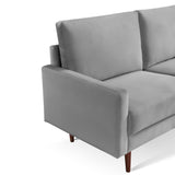 IDEAZ Velvet Upholstered Sofa Grey 1223LSL