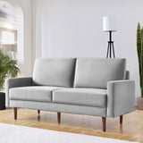 IDEAZ Velvet Upholstered Sofa Grey 1223LSL