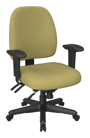 OSP Home Furnishings Ergonomics Chair Lumbar Support Adjustable Arms Greenguard Certified Padded Office Seat 43808-K010
