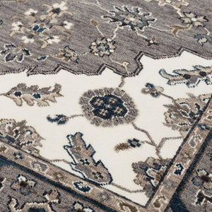 Alora Decor Greek Hand-Knotted Gray Rectangle Rug In Hand-Spun Wool With Persian Motifs For Timeless Elegance 2' x 3' 12212275533370203