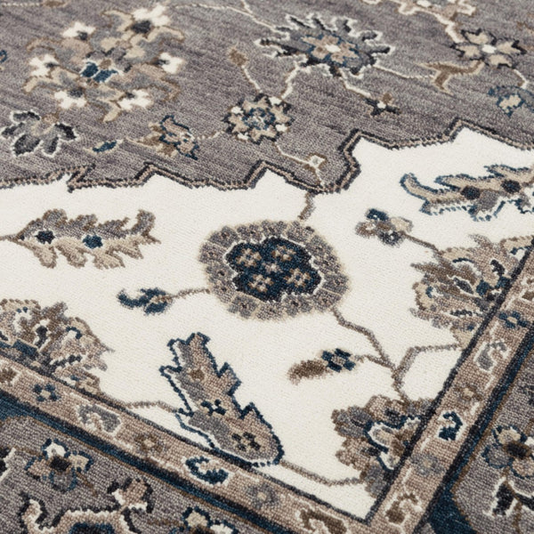 Alora Decor Greek Hand-Knotted Gray Rectangle Rug In Hand-Spun Wool With Persian Motifs For Timeless Elegance 2' x 3' 12212275533370203