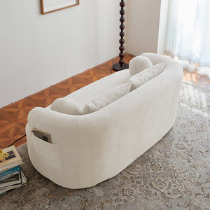 English Elm Sofa-in-a-box, Chenille Loveseat Frameless Foam 2 Seater for Modern Living Spaces W668P381892