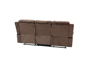 English Elm Comfortable Motion Sofa Oversized 83" Chocolate Padded Suede Reclining Couch Wide Arms Plush Comfort B011P205572