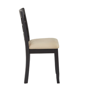 Windsor Lattice Back Rubberwood Dining Chair Set for Kitchen Nook