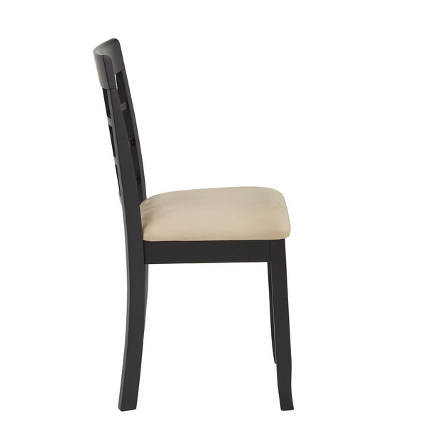 Windsor Lattice Back Rubberwood Dining Chair Set for Kitchen Nook