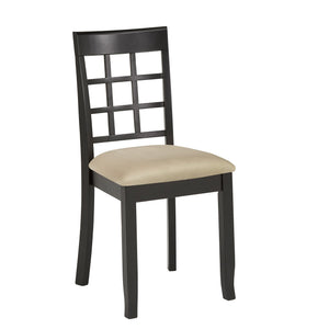 Windsor Lattice Back Rubberwood Dining Chair Set for Kitchen Nook