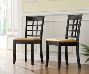 Windsor Lattice Back Rubberwood Dining Chair Set for Kitchen Nook