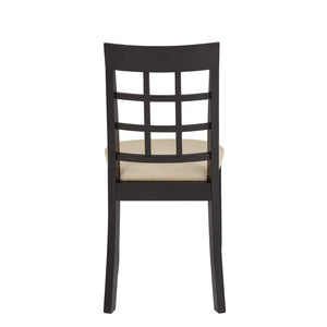 Windsor Lattice Back Rubberwood Dining Chair Set for Kitchen Nook
