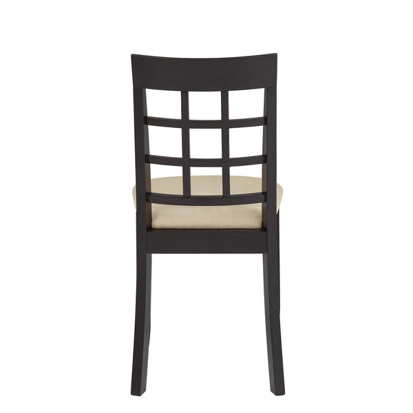 Windsor Lattice Back Rubberwood Dining Chair Set for Kitchen Nook