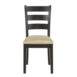 Homelegance Jeann Ladder Back Dining Chair Set Rubberwood Frame Beige Upholstered 122C716W(N1)