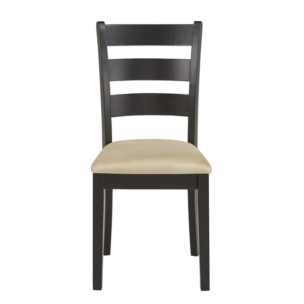 Homelegance Jeann Ladder Back Dining Chair Set Rubberwood Frame Beige Upholstered 122C716W(N1)
