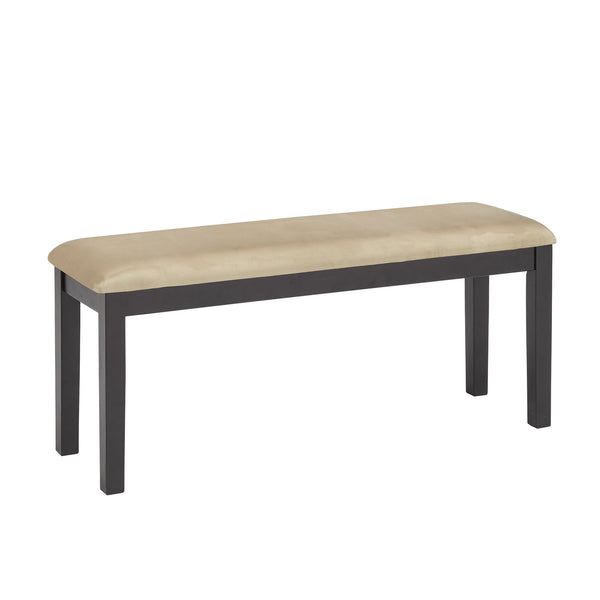 Jeann Upholstered Entry Bench with Rubberwood Frame and Foam Cushion Seat