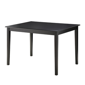 Jeann Solid Wood 48 Inch Rectangular Dining Table with Black Finish
