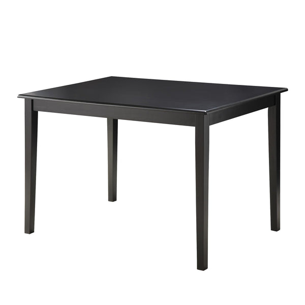 Jeann Solid Wood 48 Inch Rectangular Dining Table with Black Finish