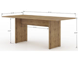 Manhattan Comfort NoMad Rustic - Country Dining Table Nature 122GMC77