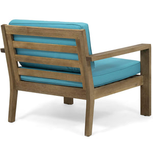 English Elm Christopher Knight Home® - Outdoor Acacia Wood Club Chairs With Water-Resistant Cushions For Stylish Patio Relaxation 63663.00BRNF-L_63663.00TS