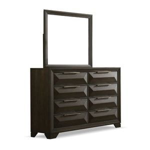 English Elm Transitional 8-drawer Espresso Dresser with Dovetail Joinery and Architectural Bracket Feet B2741P474466