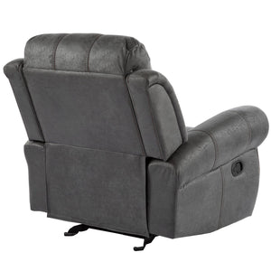 English Elm Christopher Knight Home® - 40.75" Wide Suede Manual Glider Recliner Chair with Rolled Arms, Microfiber Comfort & Infinite Positions Slate N763P264499E