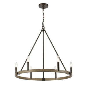 Transitions 27'' Wide 6-Light Chandelier - Oil Rubbed Bronze 12316/6 Elk Lighting