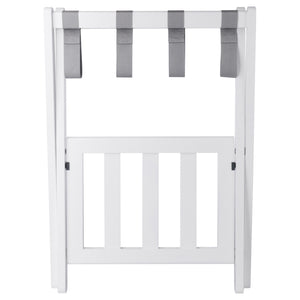 Winsome Wood Raya Luggage Rack With Shelf - Stylish White Wood Design, Easy Foldable Storage For Guests White Solid Wood ,Nylon 12322-winsome-wood