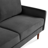 IDEAZ Velvet Upholstered Sofa Black 1232LSL