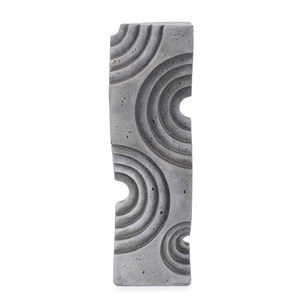 Howard Elliott Elswit Cornice Sculpture - Modern Faux Cement Art With Dynamic Design & Versatile Size Options Gray Polyresin 12335-howard-elliott