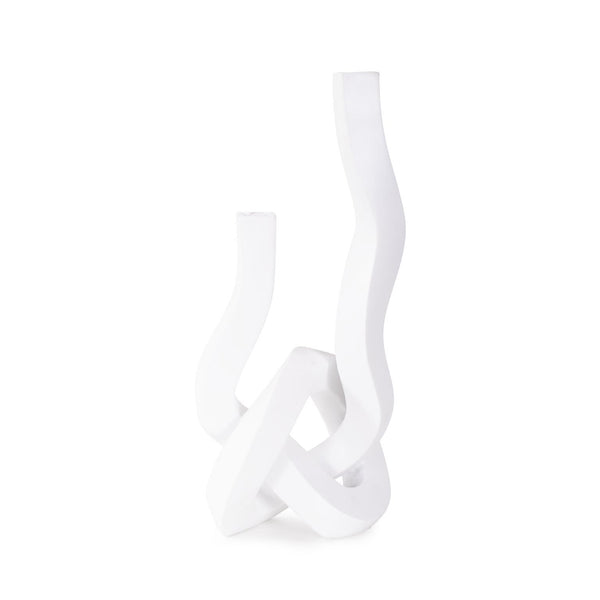 Howard Elliott Danner Abstract Candle Holder/Vase - Sculptural Elegance With Unique Design For Any Living Space White Polyresin 12338-howard-elliott