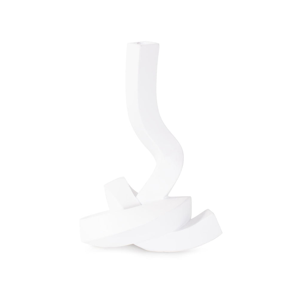 Howard Elliott Danner Abstract Candle Holder/Vase - Sculptural Elegance With Unique Design For Any Living Space White Polyresin 12338-howard-elliott