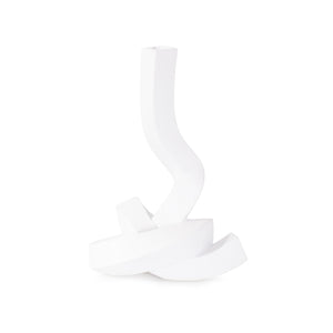 Howard Elliott Danner Abstract Candle Holder/Vase - Sculptural Elegance With Unique Design For Any Living Space White Polyresin 12339-howard-elliott