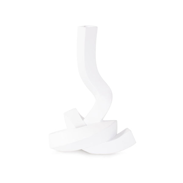 Howard Elliott Danner Abstract Candle Holder/Vase - Sculptural Elegance With Unique Design For Any Living Space White Polyresin 12339-howard-elliott