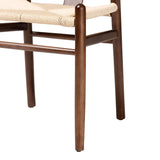 Baxton Studio Paxton Modern Dark Brown Finished Wood 2-Piece Dining Chair Set