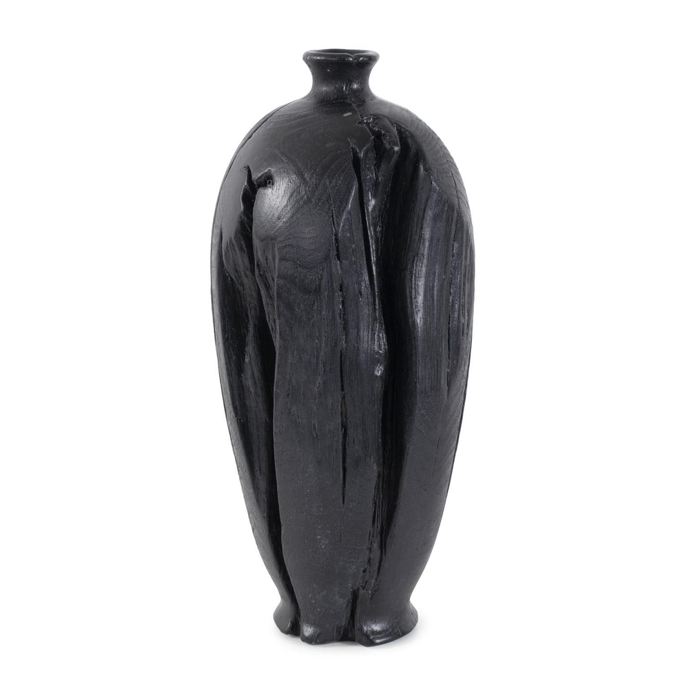 Howard Elliott Haru Vase - Embrace Nature's Rugged Elegance With A Contemporary Touch For Modern Home Decor Black Polyresin 12346-howard-elliott