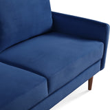 IDEAZ Velvet Upholstered Loveseat Blue 1234LSL