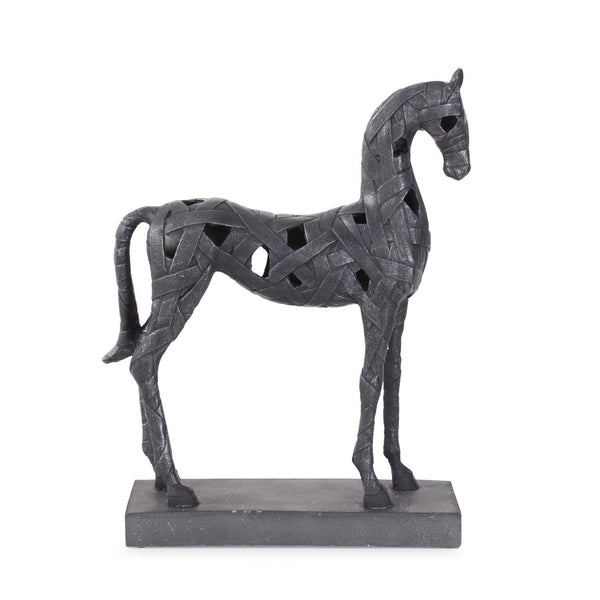 Howard Elliott Black Stallion Sculpture In Polyresin – Exquisite Handmade Art Piece Showcasing Strength And Beauty Black Polyresin 12353-howard-elliott