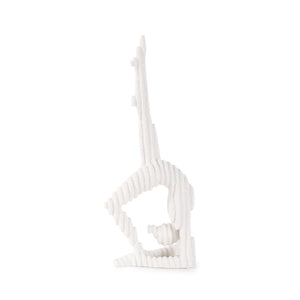 Howard Elliott Yin Yoga Pose Sculpture In Textured Polyresin - Add Tranquility And Serenity To Your Space! White Polyresin 12355-howard-elliott